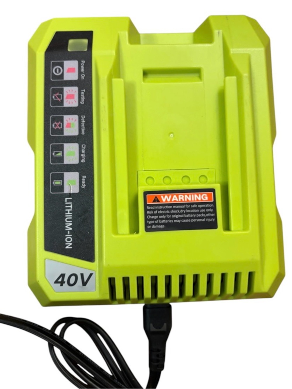 Battery Charger for Ryobi 40V Li-ion Battery OP4050A OP4015 OP4026 OP4030 OP4040